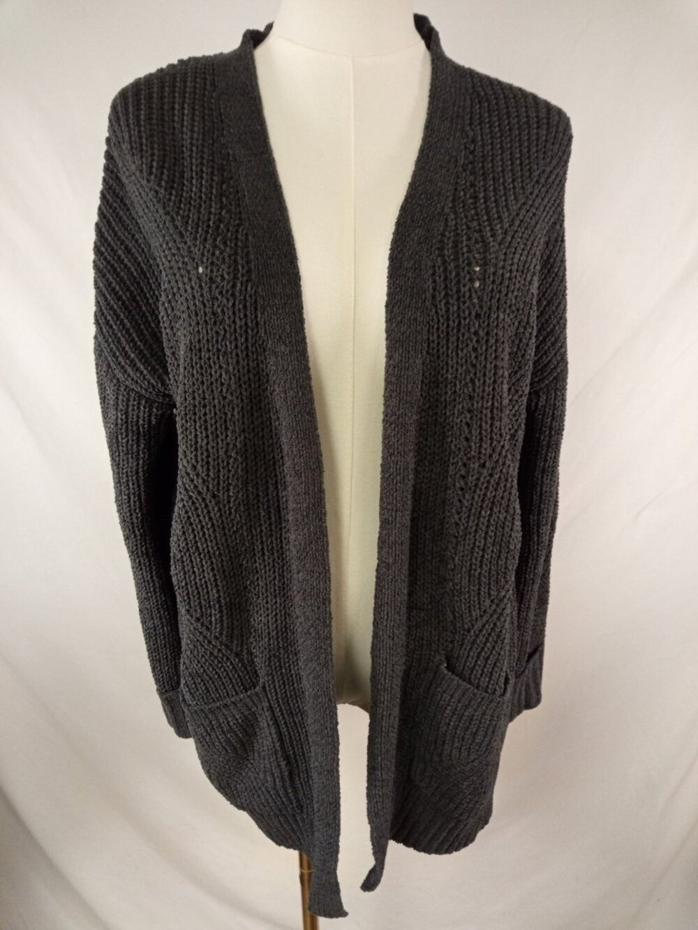 NWT Hippie Rose Women's Gray Cardigan Sweater Sz XL